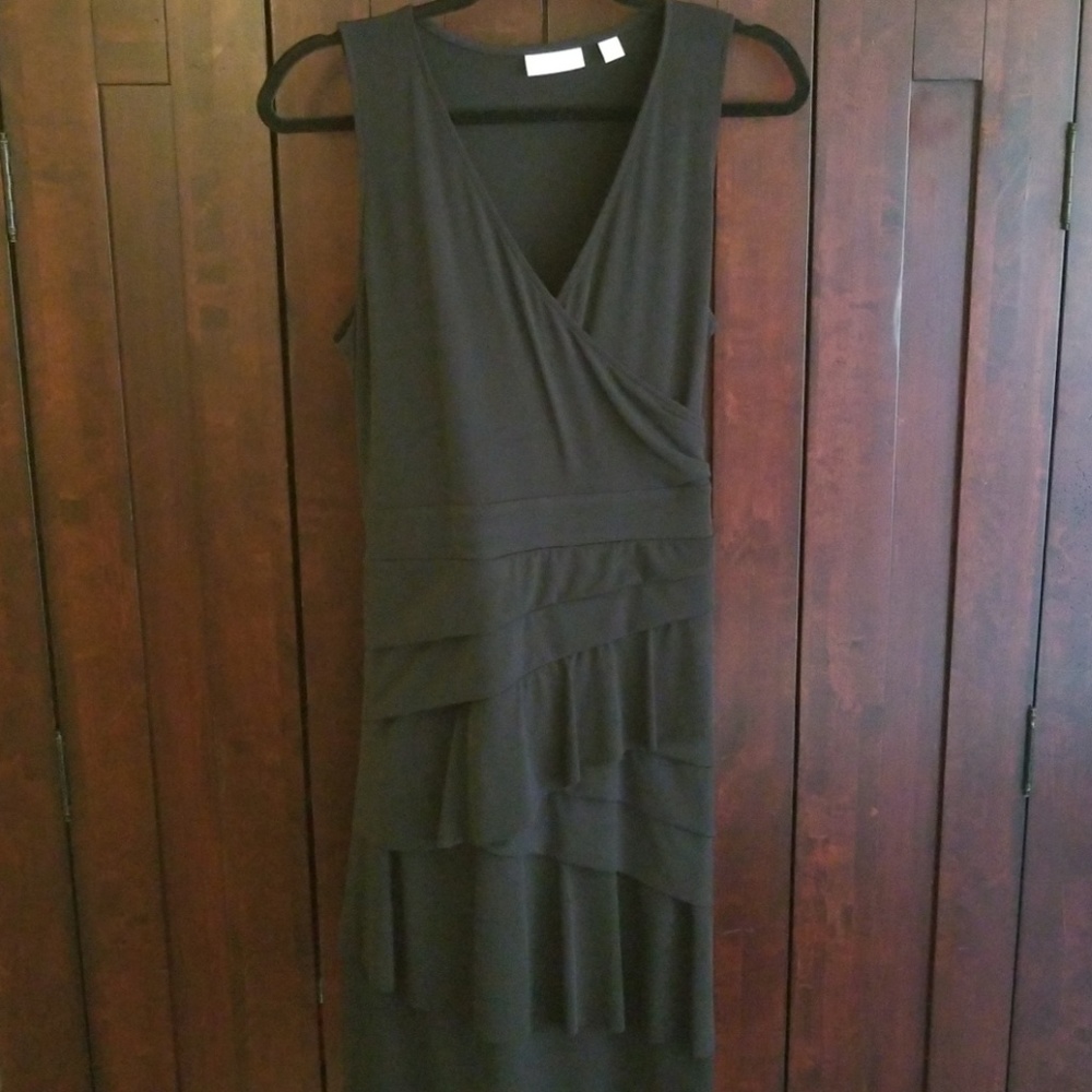 New York & Co. Black Ruffle Sleeveless Dress NWOT